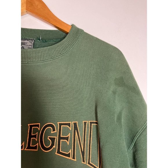 Levi's Living Legend Men's Large Green Crewneck Sweatshirt Distressed - Picture 6 of 9
